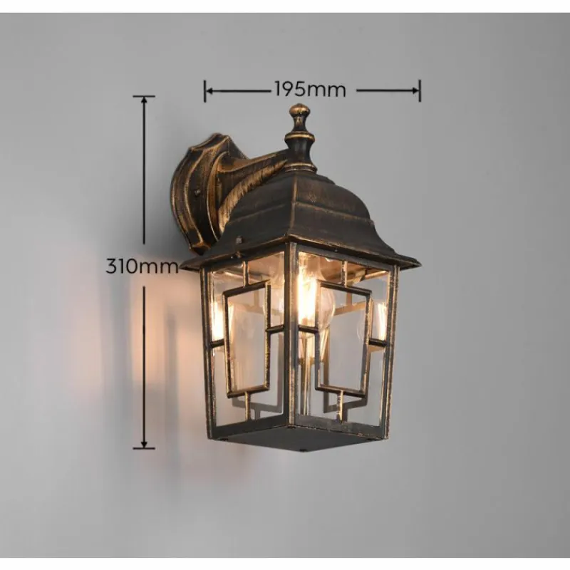 Lampes Vintages & Rétros-Luminaires Trio Applique murale Trio Volturno Rouille, 1 lumière