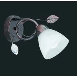 Luminaires Trio Applique murale Trio-Leuchten Traditio Brun foncé, Rouille, 1 lumière