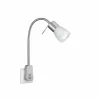 Luminaires Trio Applique murale Trio-Leuchten Levisto LED Nickel mat, 1 lumière