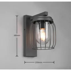 Luminaires Trio Applique murale Trio-Leuchten Tuela Anthracite, 1 lumière