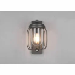 Luminaires Trio Applique murale Trio-Leuchten Tuela Anthracite, 1 lumière, Détecteur de mouvement