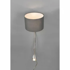 Lampes En Tissu-Luminaires Trio Applique murale Trio-Leuchten Hotel Nickel mat, 2 lumières