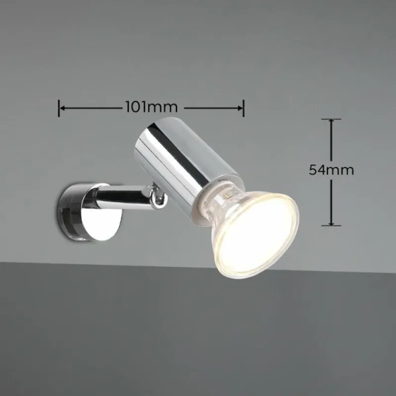 Luminaires Trio Applique murale Trio-Leuchten Lorenzo Chrome, 1 lumière* Appliques