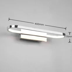 Luminaires Trio Applique murale Trio-Leuchten Gianni LED Chrome, 1 lumière* Éclairage Led