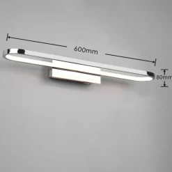 Luminaires Trio Applique murale Trio-Leuchten Gianni LED Chrome, 1 lumière* Éclairage Led