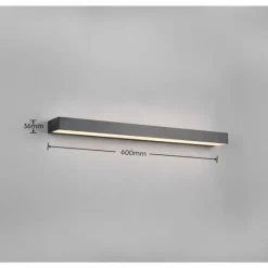 Luminaires Trio Applique murale Trio-Leuchten Rocco LED Noir, 1 lumière