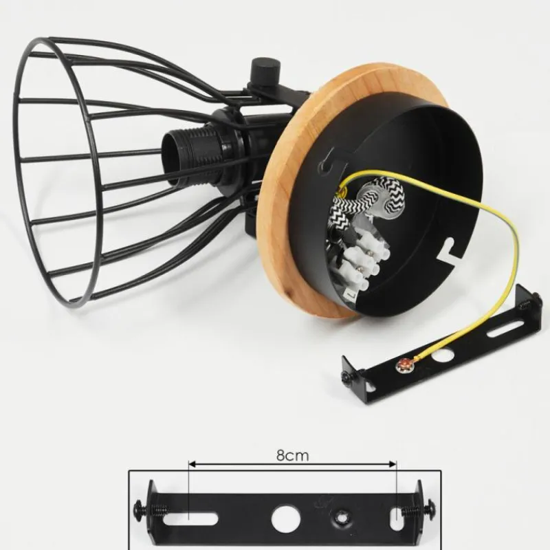 Lampes Industrielles-hofstein Applique murale Tros Écru, Noir, 1 lumière