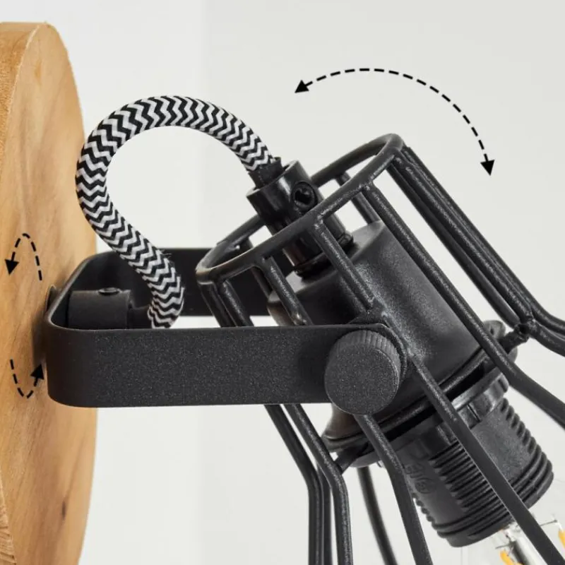 Lampes Industrielles-hofstein Applique murale Tros Écru, Noir, 1 lumière