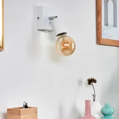 Lampes Vintages & Rétros-hofstein Applique murale Tulla Blanc, 1 lumière