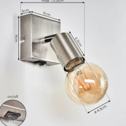 Lampes Vintages & Rétros-hofstein Applique murale Tulla Nickel mat, 1 lumière