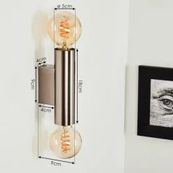 hofstein Applique murale Tulla Nickel mat, 2 lumières* Appliques