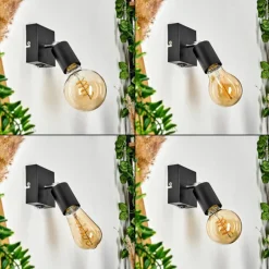 Lampes Vintages & Rétros-hofstein Applique murale Tulla Noir, 1 lumière