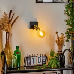 Lampes Vintages & Rétros-hofstein Applique murale Tulla Noir, 1 lumière