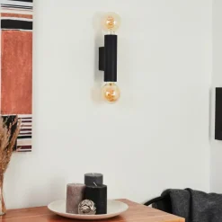 hofstein Applique murale Tulla Noir, 2 lumières* Appliques