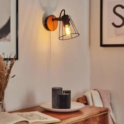 Lampes Vintages & Rétros-hofstein Applique murale Uatuasa Écru, Noir, 1 lumière