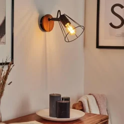 Lampes Vintages & Rétros-hofstein Applique murale Uatuasa Écru, Noir, 1 lumière