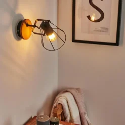 Lampes Vintages & Rétros-hofstein Applique murale Uatuasa Écru, Noir, 1 lumière