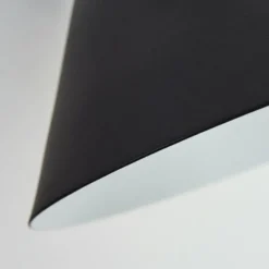 Lampes Industrielles-hofstein Applique murale Upiano Chrome, Noir, 1 lumière