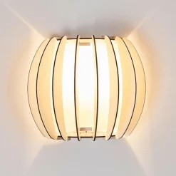 Lampes En Bois-hofstein Applique murale Valkom Blanc, 1 lumière