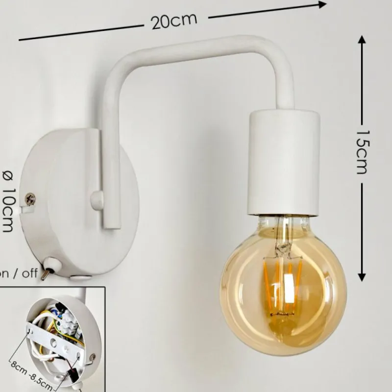 hofstein Applique murale Valocolla Blanc, 1 lumière* Appliques