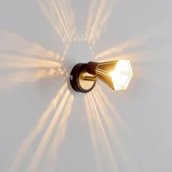 Lampes Dorées-hofstein Applique murale Vantaa Noir doré, 1 lumière