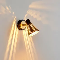 Lampes Dorées-hofstein Applique murale Vantaa Noir doré, 1 lumière