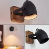 Lampes Industrielles-hofstein Applique murale Vanuatu Brun, Noir, 1 lumière