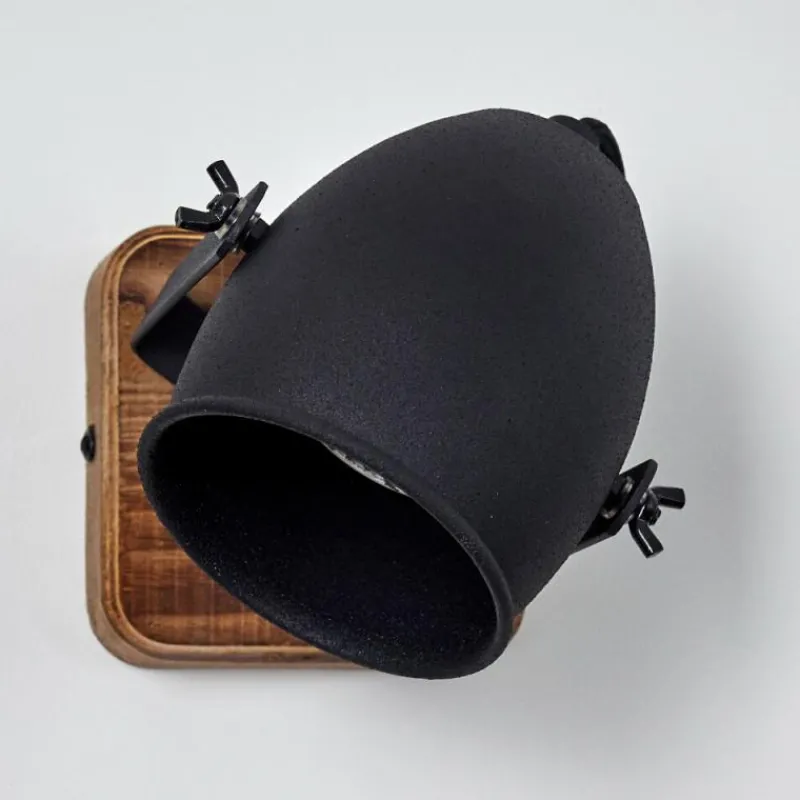 Lampes Industrielles-hofstein Applique murale Vanuatu Brun, Noir, 1 lumière