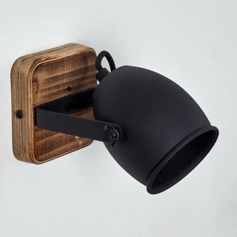 Lampes Industrielles-hofstein Applique murale Vanuatu Brun, Noir, 1 lumière