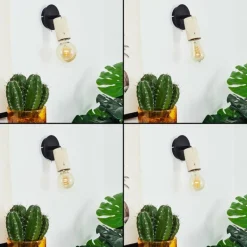 Luminaires Scandinaves-hofstein Applique murale Vasanello Noir, 1 lumière