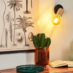 Luminaires Scandinaves-hofstein Applique murale Vasanello Noir, 1 lumière