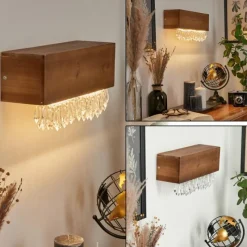 Luminaires Scandinaves-hofstein Applique murale Versoix LED Écru, Noir, 1 lumière