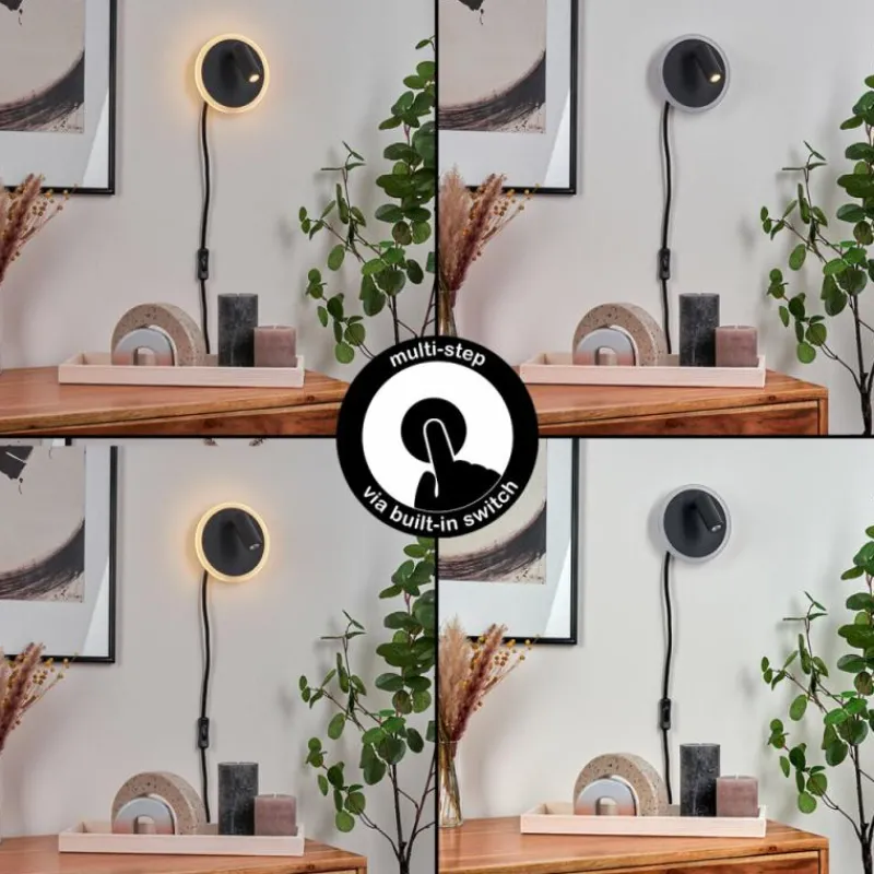 hofstein Applique murale Viata LED Noir, Blanc, 2 lumières