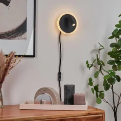 hofstein Applique murale Viata LED Noir, Blanc, 2 lumières