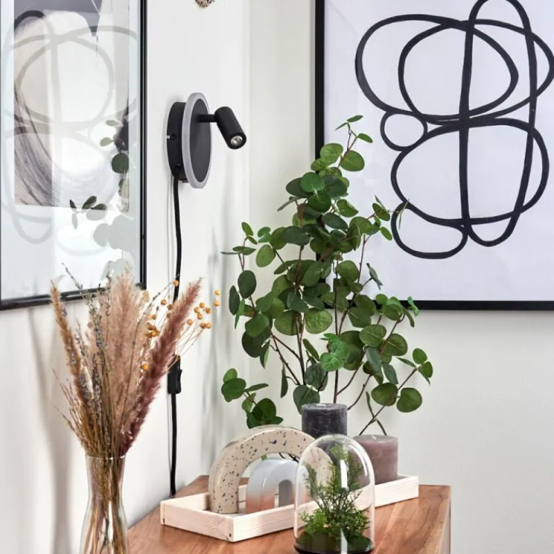 hofstein Applique murale Viata LED Noir, Blanc, 2 lumières