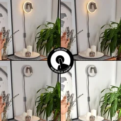 hofstein Applique murale Viata LED Gris, Nickel mat, 2 lumières