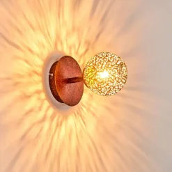 Lampes Dorées-hofstein Applique murale Virga Rouille, 1 lumière