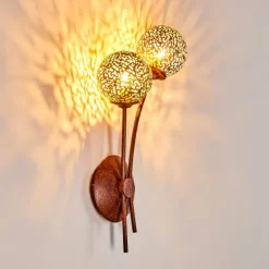 Lampes Dorées-hofstein Applique murale Virga Rouille, 2 lumières