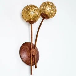 Lampes Dorées-hofstein Applique murale Virga Rouille, 2 lumières