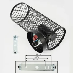 Style Boho-Chic-hofstein Applique murale Vislanda Noir, 1 lumière