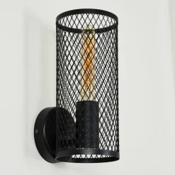 Style Boho-Chic-hofstein Applique murale Vislanda Noir, 1 lumière