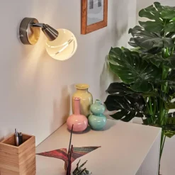 hofstein Applique murale Warga LED Nickel mat, 1 lumière