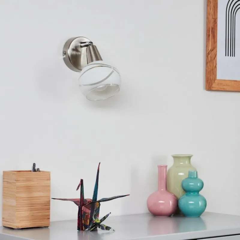 hofstein Applique murale Warga LED Nickel mat, 1 lumière