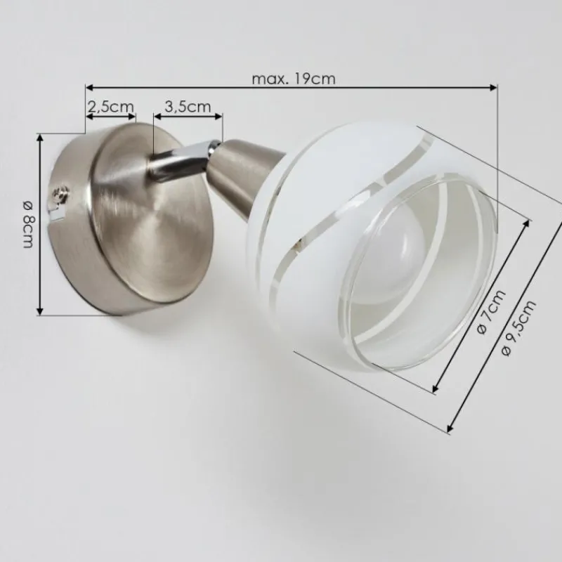 hofstein Applique murale Warga LED Nickel mat, 1 lumière