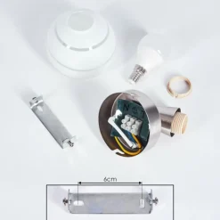 hofstein Applique murale Warga LED Nickel mat, 1 lumière