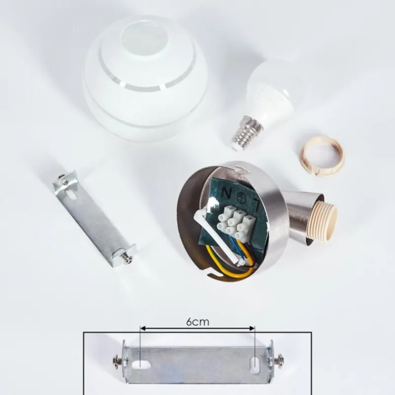 hofstein Applique murale Warga LED Nickel mat, 1 lumière