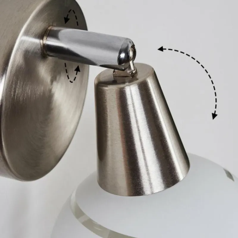 hofstein Applique murale Warga LED Nickel mat, 1 lumière