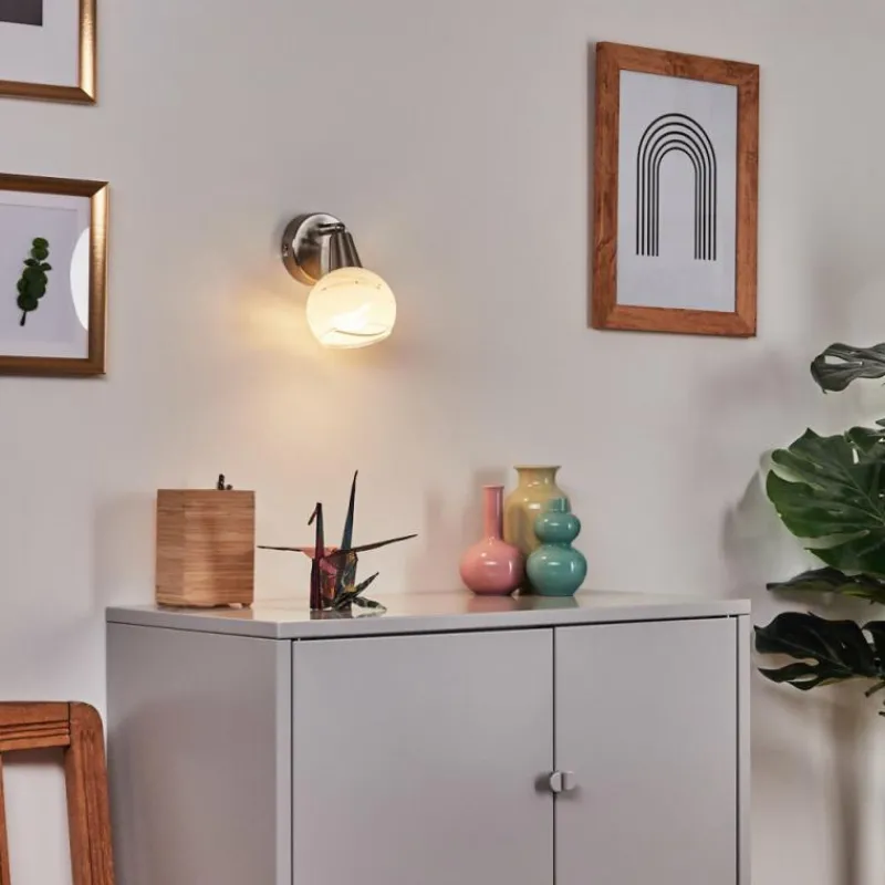 hofstein Applique murale Warga LED Nickel mat, 1 lumière