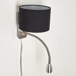 Lampes En Tissu-hofstein Applique murale Wiby LED Nickel mat, 2 lumières