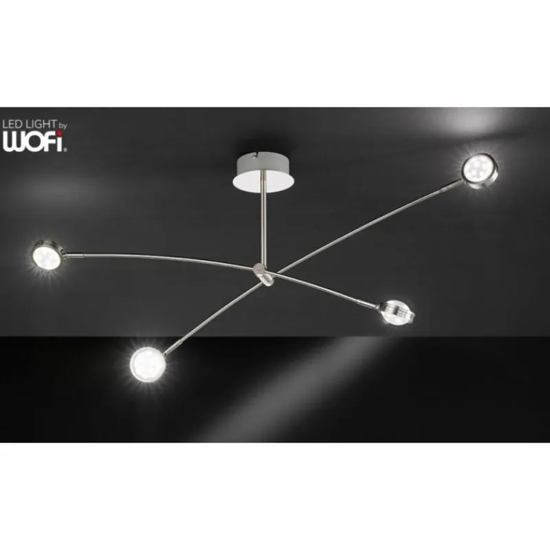 Luminaires Wofi Applique murale WOFI SLIGO LED Nickel mat, 8 lumières